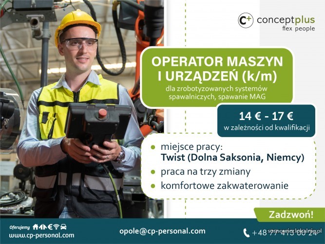 Operator maszyn i urządzeń dla zrobotyzowanych systemów spawalniczych Operator maszyn i urządzeń dla zrobotyzowanych systemów spawalniczych