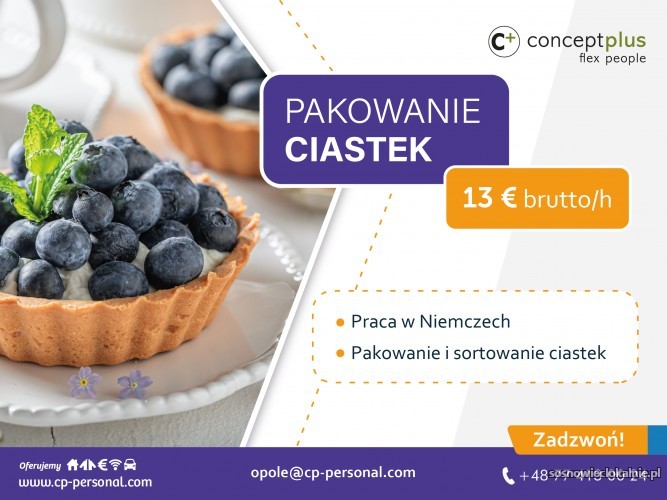 Pracownik produkcji (k/m) – pakowanie ciastek - Niemcy Pracownik produkcji (k/m) – pakowanie ciastek - Niemcy