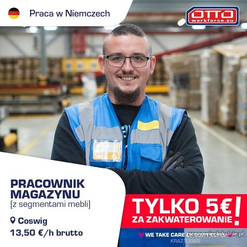 Pracownik magazynu z segmentami mebli. Nawet 13,50 €/h. - Niemcy. Pracownik magazynu z segmentami mebli. Nawet 13,50 €/h. - Niemcy.