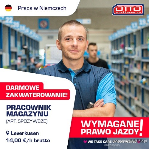 Niemcy | Komisjoner artykułów spożywczych | Nawet 14 € h. Niemcy | Komisjoner artykułów spożywczych | Nawet 14 € h.
