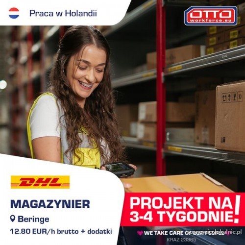 Praca w magazynie DHL na 3-4 tygodnie. Min. 128 h. Praca w magazynie DHL na 3-4 tygodnie. Min. 128 h.